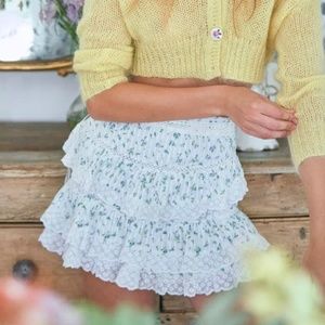 LoveShackFancy Bara Mini Skirt